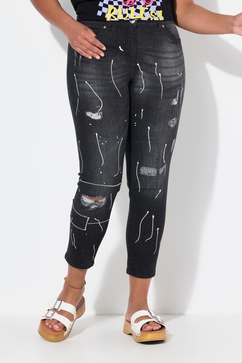 Produktbild Angel of Style Jeans, Slim Fit, Farbspritzer, 5-Pocket (48)