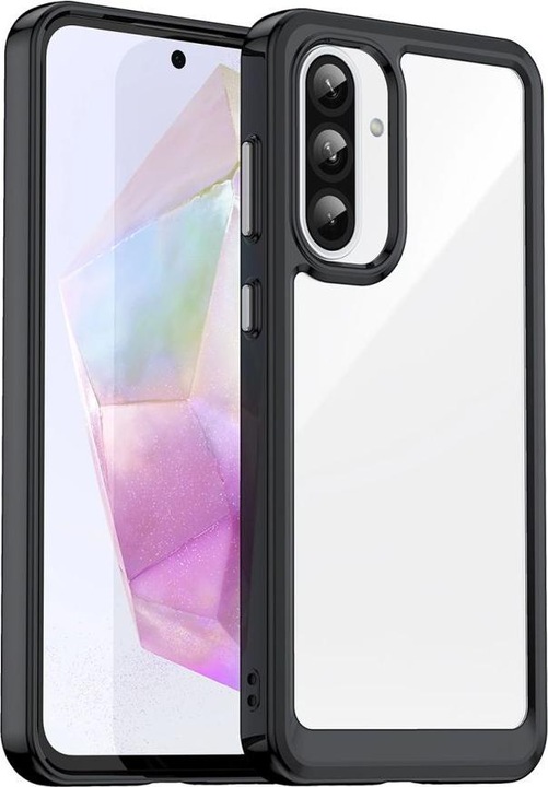 Produktbild Hurtel Back panel cover Outer Space Case for Samsung Galaxy A56 Cover with Flexible Frame - Black (Samsung Galaxy A56)