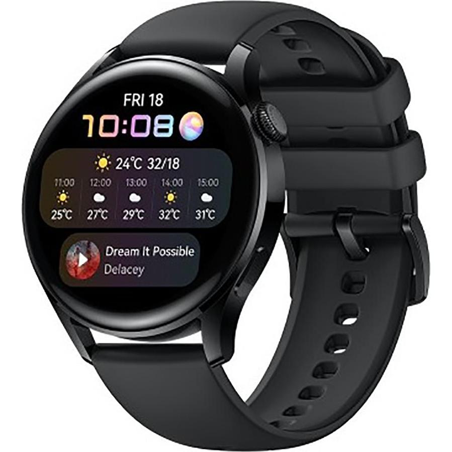 Huawei Kit Watch 3 Active Black + Adapt 5v2a Typec (46 mm), Smartwatch
