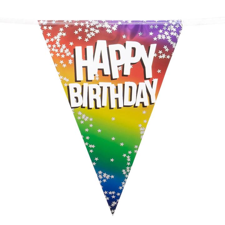 Produktbild Boland Folien Wimpelkette Happy Birthday 6m (1 Stück)