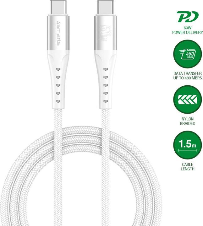 Actual product image 4smarts USB C – USB C (1.50 m, USB 2.0, 60 W)