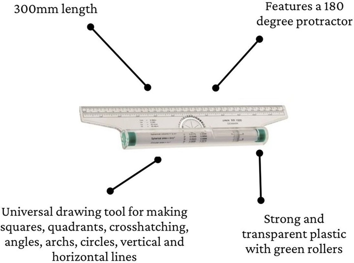 Actual product image Linex Roll Ruler (300 mm)