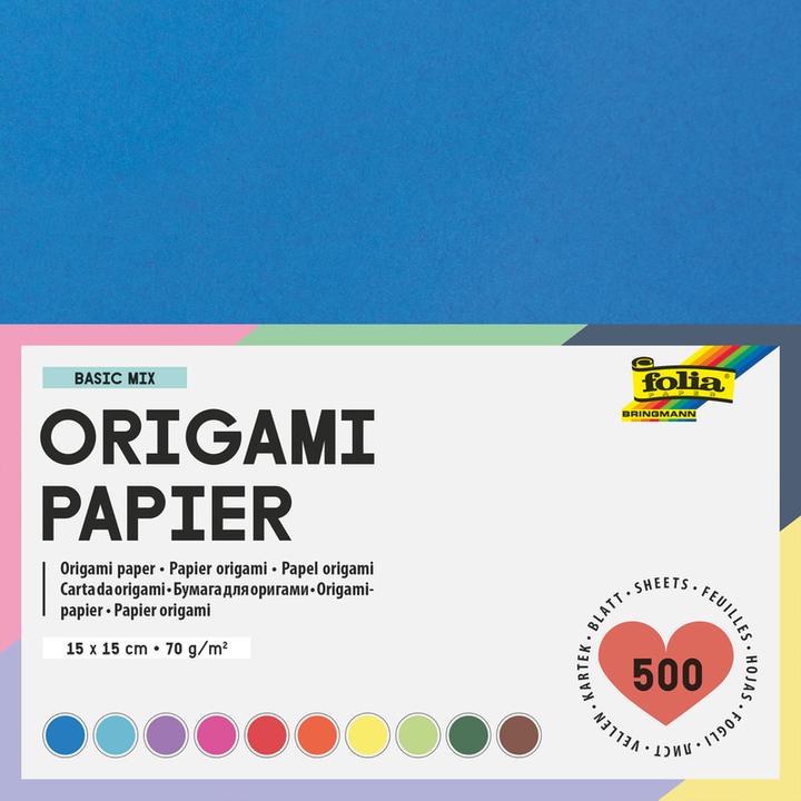 Produktbild Magni Faltblätter 15x15cm 500 Blatt 10 Farben (70 g/m², 1 x)