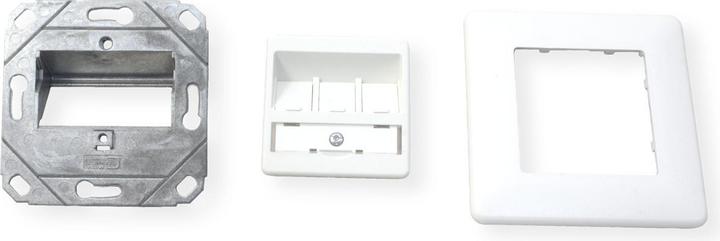 Produktbild Metz Connect 130B20D31002KE Keystone 3Port DE UP leer reinweiss Anschlussdose