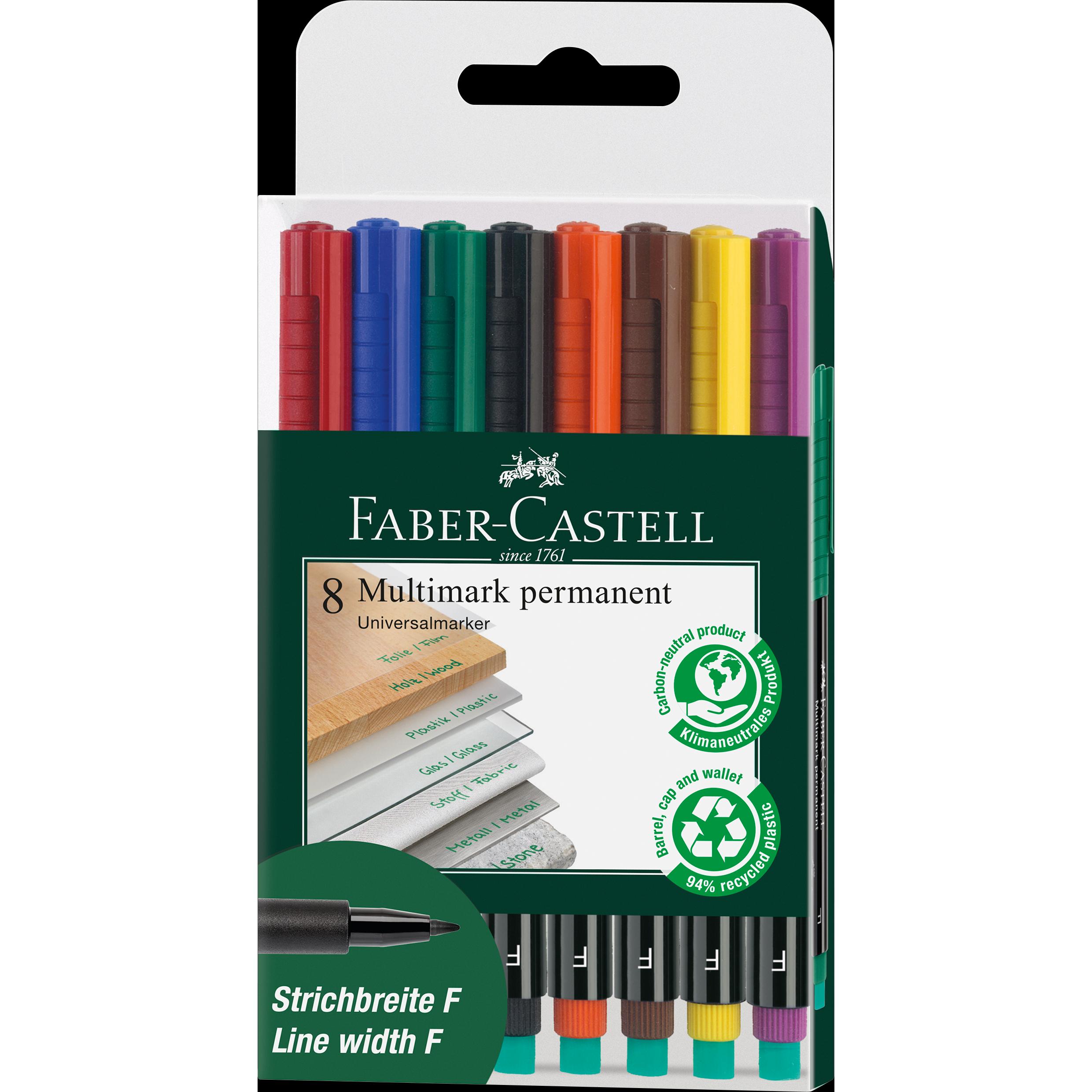 Thumbnail - Faber-Castell, Marker, MULTIMARK - Permanentmarker (Mehrfarbig, 0.60 mm, 8 x)