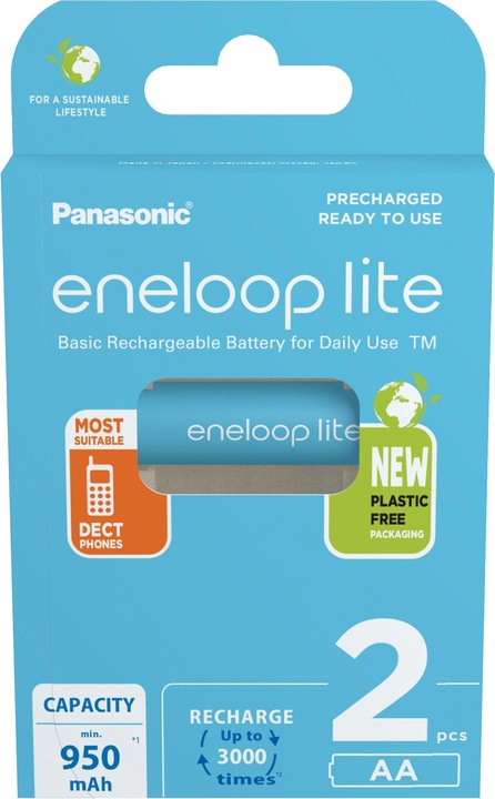 Immagine prodotto Panasonic eneloop lite (2 pz., AA, 950 mAh)