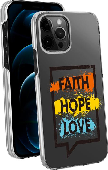 Vivanco Special Edition Cover faith hope love iPhone 12/12 (Apple iPhone 12 Pro, Apple iPhone 12)