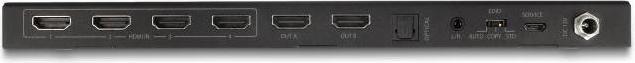 Produktbild Delock HDMI Matrix Switch 4 x HDMI in zu 2 x HDMI out 4K 60 Hz mit Audio Extraktor