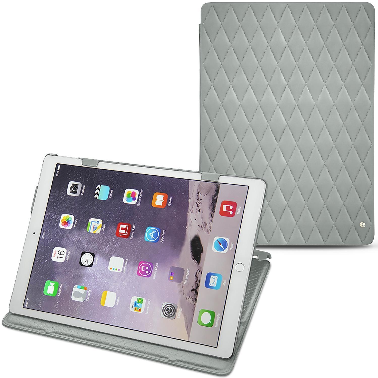 Noreve Lederschutzhülle horizontal (iPad Pro 12.9), Tablet Hülle, Grau