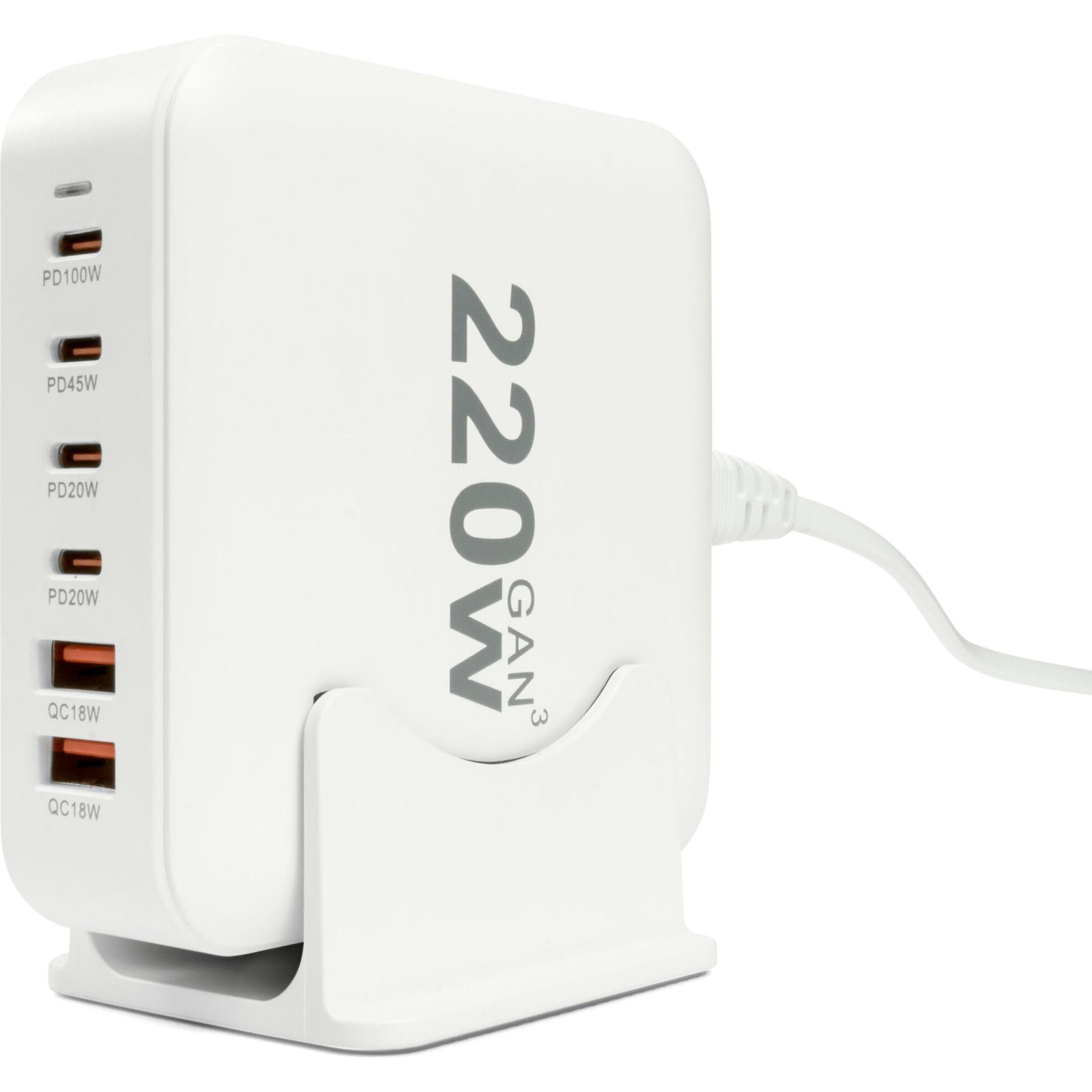 MyVolts PDH220EU- Step Up - USB AC Power Hub 220W (220 W), Caricatore USB