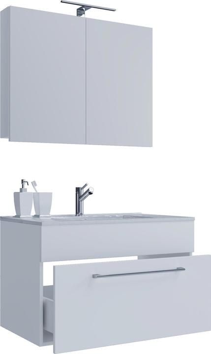 Produktbild VCM 3.-tlg. Waschplatz Waschtisch Badinos 1 Schublade Spiegelschrank