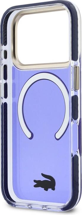 Productafbeelding Lacoste Etui Shockproof Transparent Frosted Gold Logo MagSafe do iPhone 17 Pro Max marine (Apple iPhone 17 Pro Max)