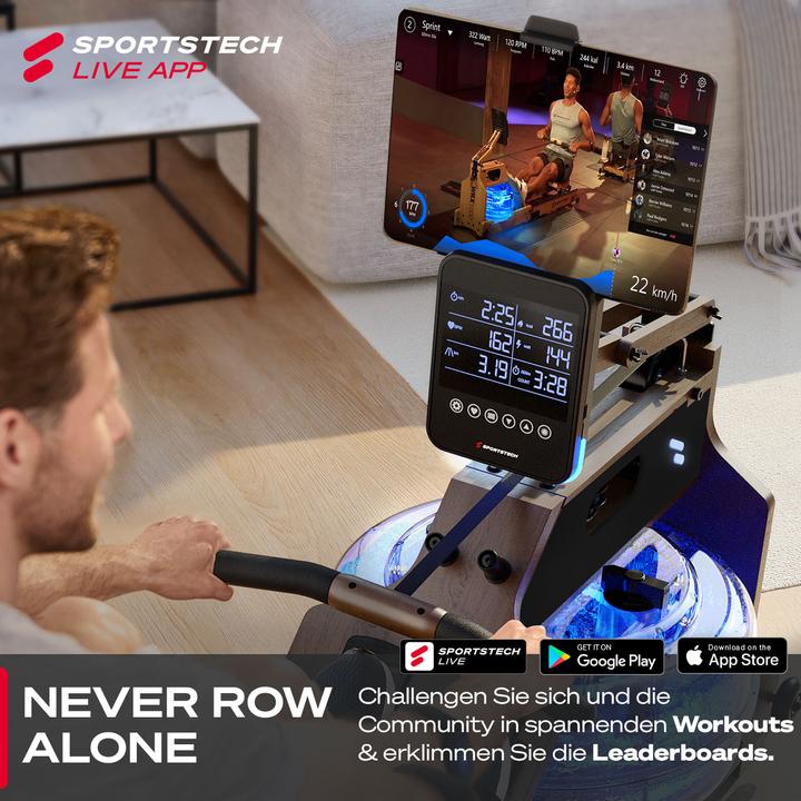 Produktbild Sportstech WRX1000 Wasser Rudergerät