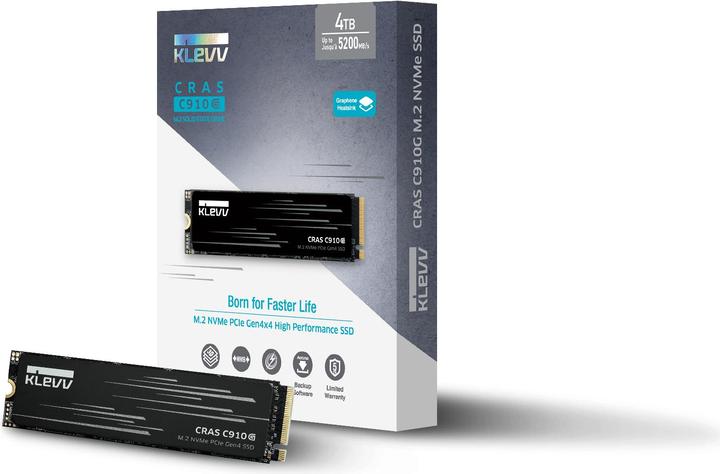 Produktbild Klevv 1TB C910G M.2-2280 PCIe Gen4 x4 NVMe SSD (1000 GB, M.2 2280)