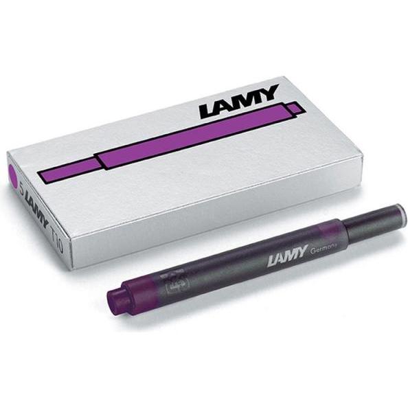 Lamy, Cartucce di ricambio + Calamaio, Cartuccia d'inchiostro viola (Viola, 5 pz.)