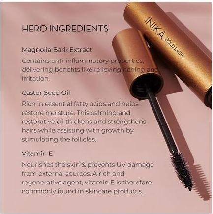 Actual product image Inika Organic Bold Lash Mascara (Black)