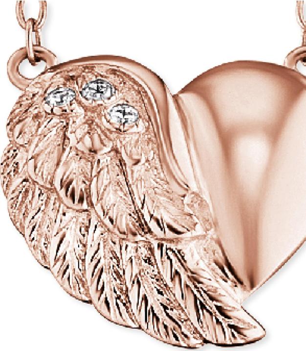 Actual product image Engelsrufer Necklace heart wings rose gold (925 silver, 40 - 44 cm)