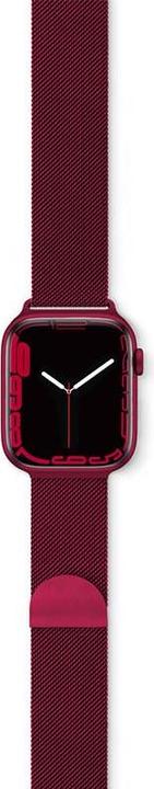 Epico Apple Watch 42/44/45 mm - milanese loop, Red (20 mm, Edelstahl)