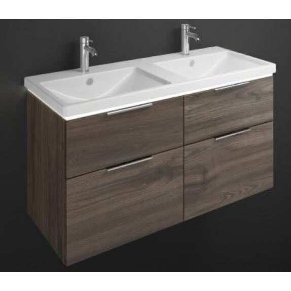 Thumbnail - burgbad, Badmöbelset, Eqio Keramik-Doppelwaschtisch inklusive Waschtischunterschrank und LED-Waschtischunterschran