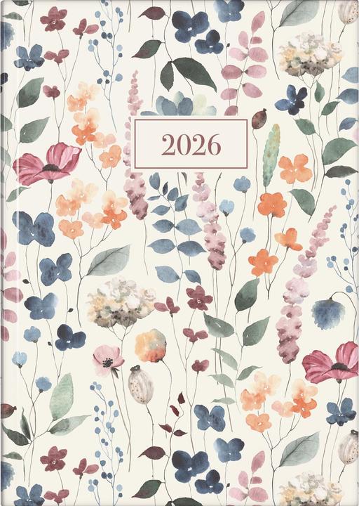 Image du produit Ridoide rido idé Tagesagenda Design Line Watercolor Blume, 2026 (148 x 210 mm, A5, 1 jour / 1 page)