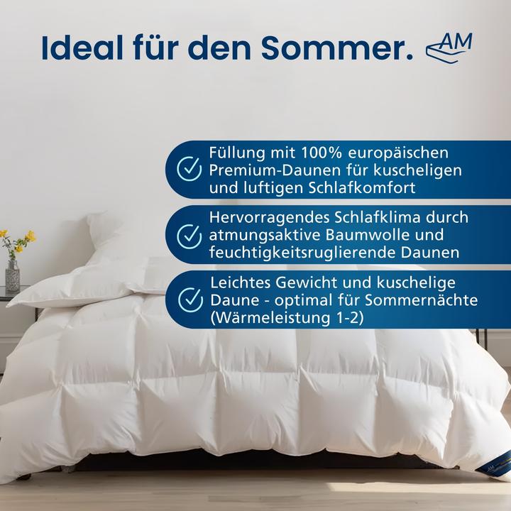 Actual product image DormiGood Premium Daunendecke, 100% Daunen (250 g, 155 x 220 cm)