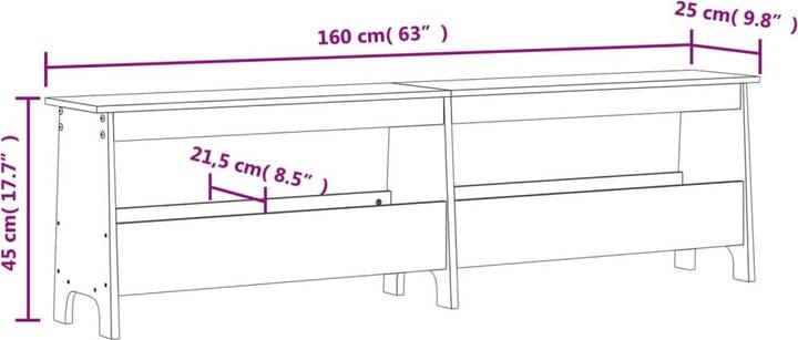 Produktbild vidaXL Flurbank (160 cm)