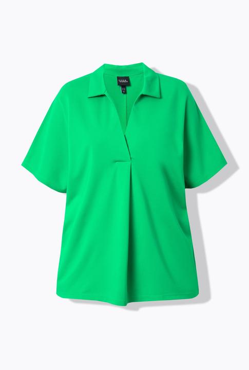 Produktbild Ulla Popken Sweatshirt, Oversized, Hemdkragen, Halbarm (54)