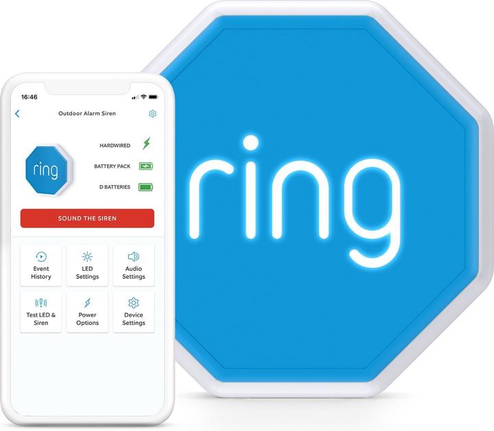 Actual product image Ring External siren alarm