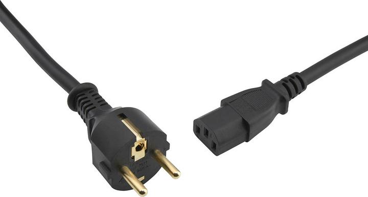 Actual product image Oehlbach Powercord C13/500 - 5m Mains Cable Schuko > IEC Connector Black (5 m)