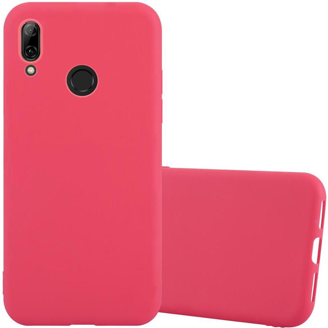 Cadorabo TPU Candy Cover (Huawei P Smart (2019)), Smartphone Hülle, Rot