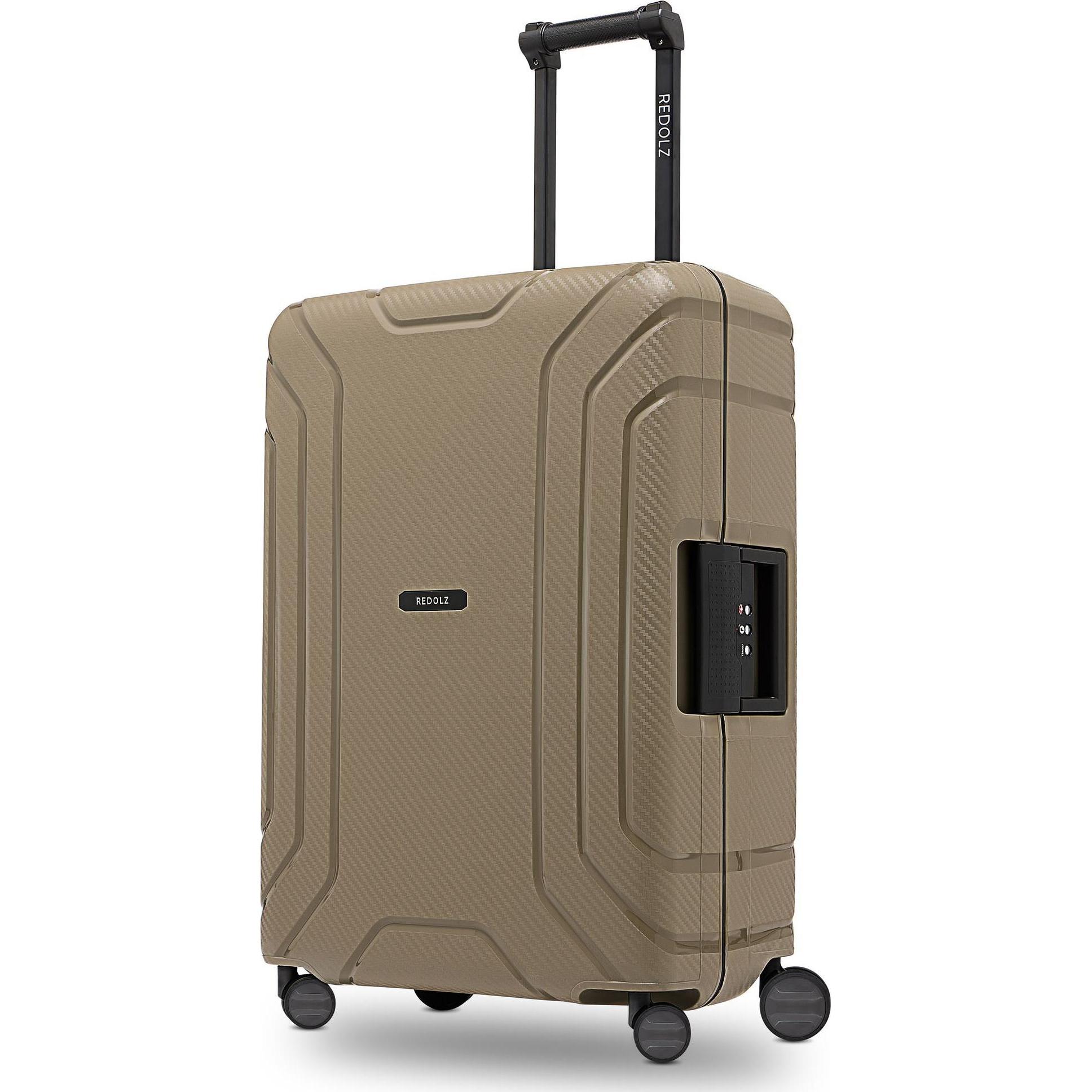Redolz, Koffer, Essentials 15 4-Rollen Trolley 65 cm mit Dreipunkt-Verschluss, Beige, (70 l)