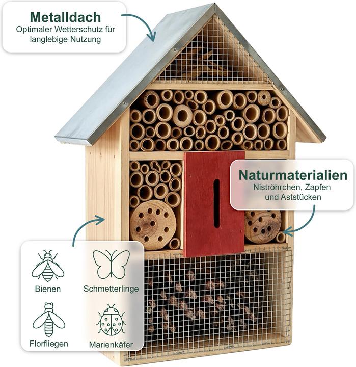 Immagine prodotto Relaxdays Casa insetti (Api, Coccinelle, Farfalle, Merletti)