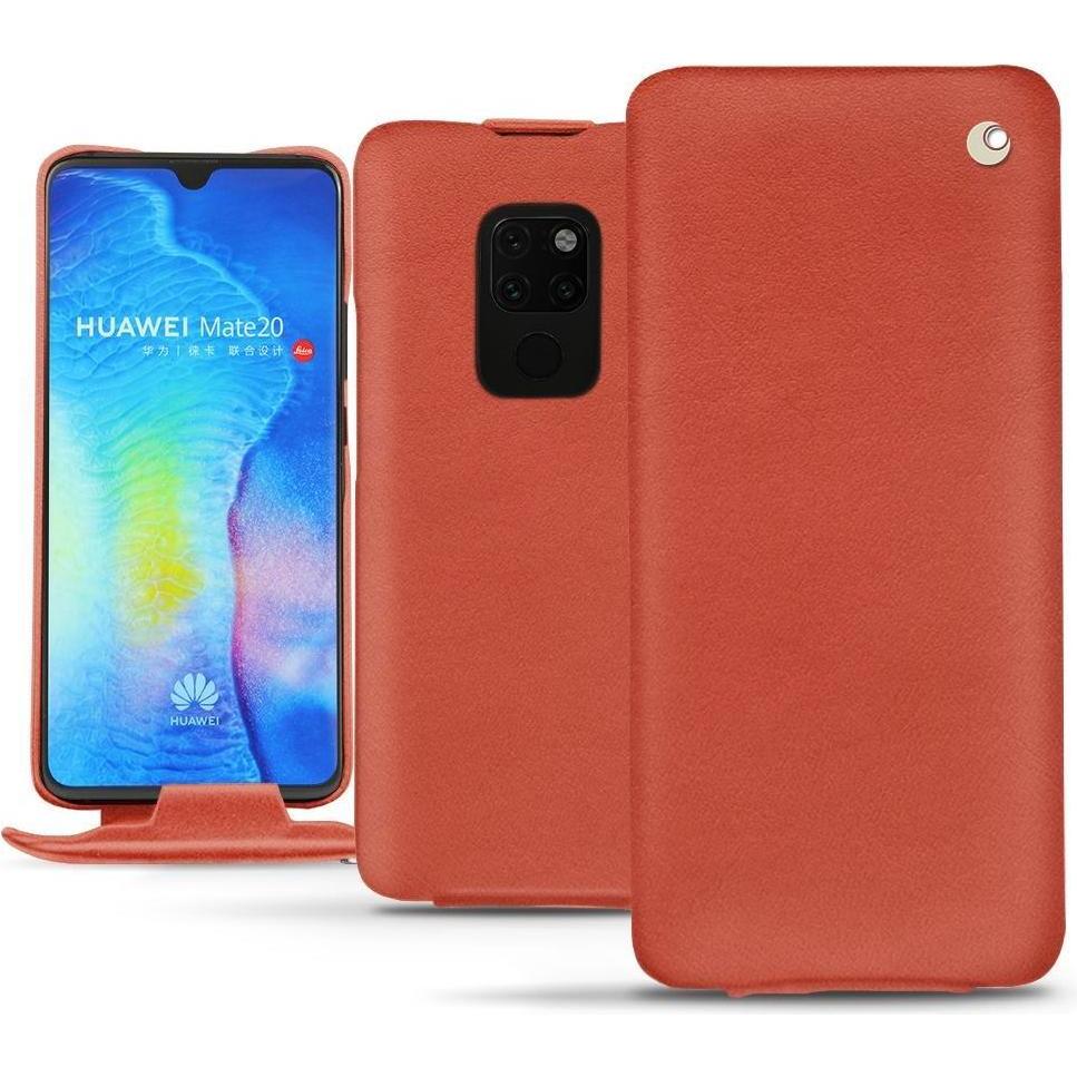 Noreve Lederschutzhülle vertikal (Huawei Mate 20), Smartphone Hülle, Orange