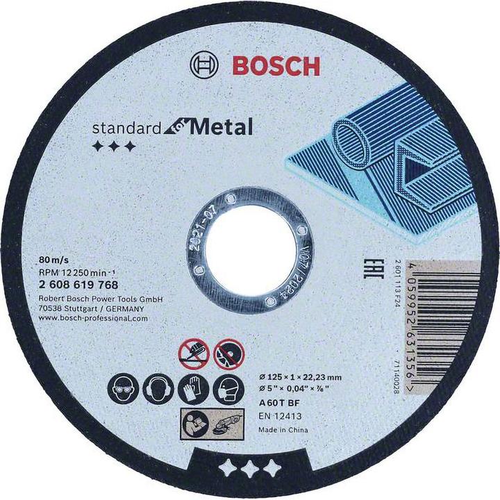 Bosch Zubehör Accessori 2608619768 2608619768 Disco da taglio dritto 180 mm 1 pz. In metallo