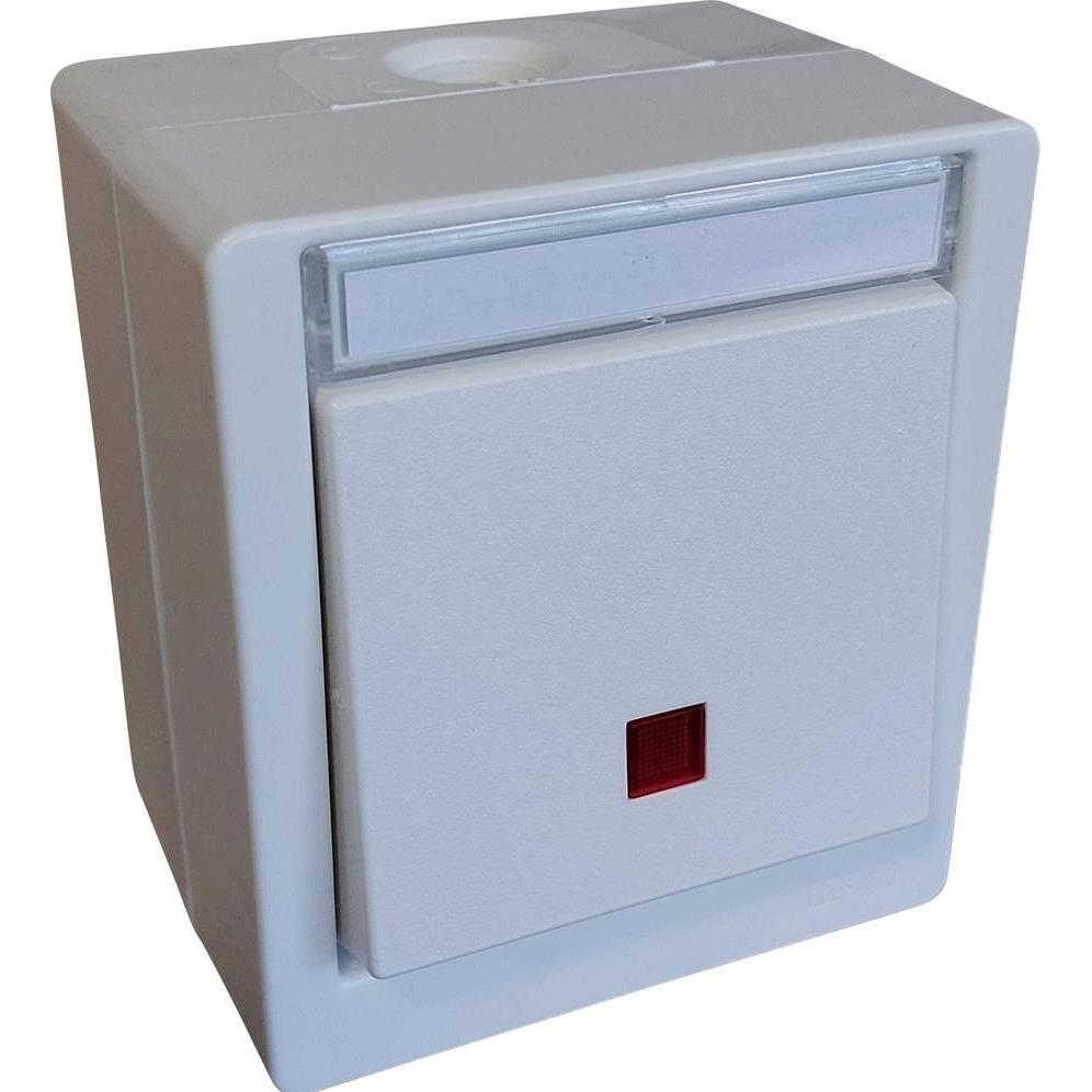 N&L Elektrotechnik N & L 27715 Kontrollschalter Komplett Aufputz Weiss, Taster + Schalter, Weiss