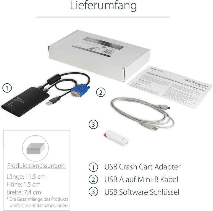 Produktbild StarTech Kvm USB Crash Cart W File Xfer
