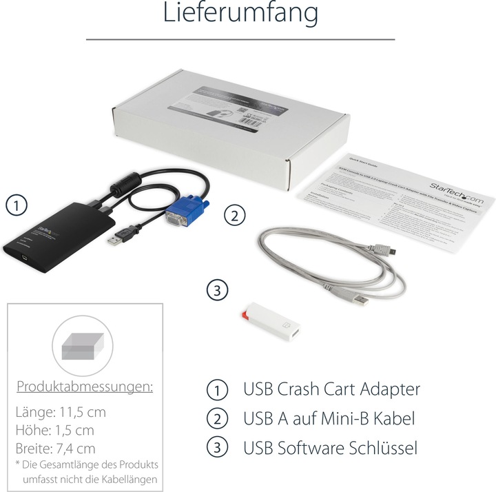 Produktbild StarTech Kvm USB Crash Cart W File Xfer