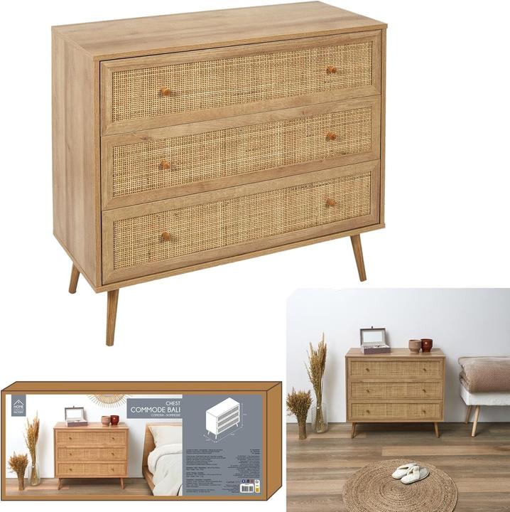 Image du produit Home Deco Factory Cěmoda 3 Cajons Bali (90 x 39 x 79 cm)