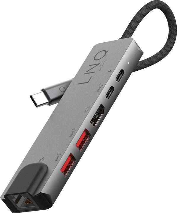 Actual product image LINQ Connects 6in1 Pro USB-C Multiport Hub (USB-C, 4 ports)