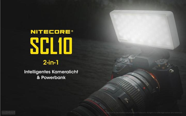 Actual product image Nitecore SCL10 Kameralicht