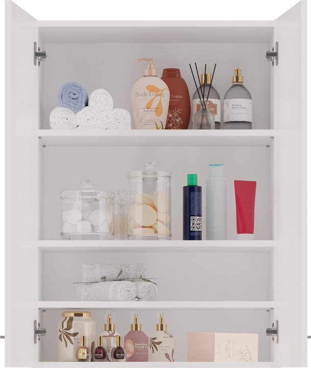Produktbild Topeshop Schrank über der Waschmaschine POLA MINI DD 64x30xH90 weiss (64 x 30 x 90 cm)