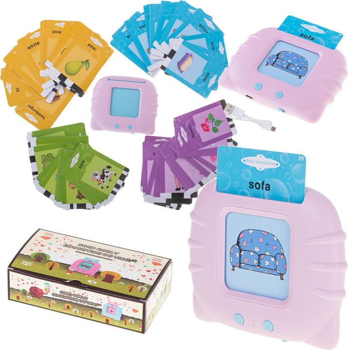 Image du produit Ikonka Lecteur de cartes flash pour apprendre des mots anglais 112 cartes