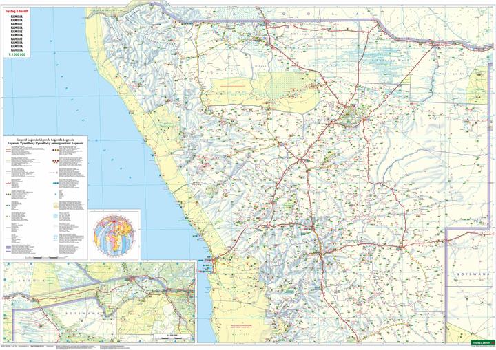 Immagine prodotto Namibia, carta stradale 1:1.000.000, freytag & berndt