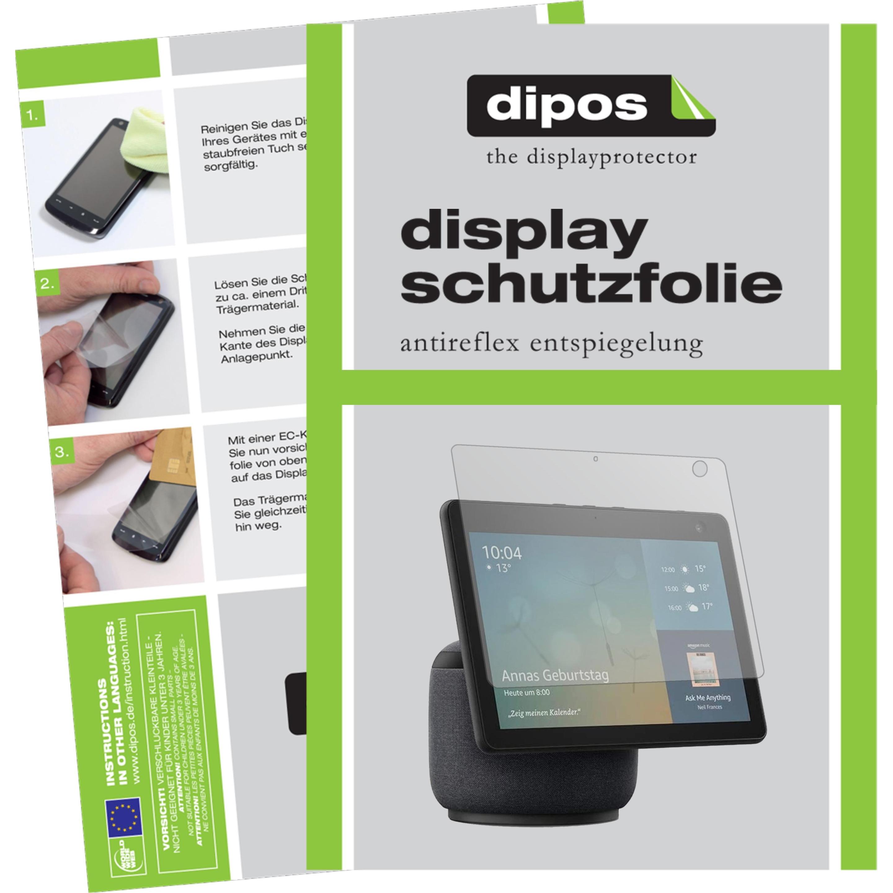 Dipos Displayschutzfolie Antireflex (1 Stück, Echo Show 10), Tablet Schutzfolie