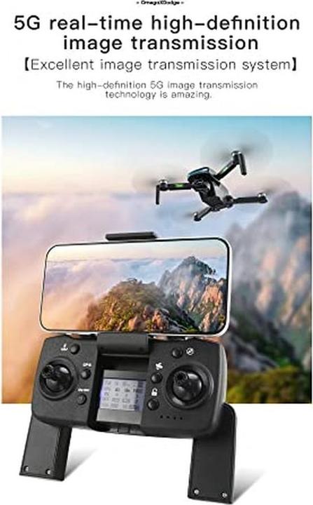 Produktbild Luxwallet OMEGA X DODGE - 45 km/h - GPS Drone - Obstakel Ontwijking Sensor - FPV WiFi 5Ghz - Micro SD - 2x Cam