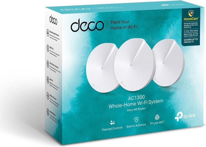 Productafbeelding TP-Link Deco M5 Dualband WLAN Mesh Set van 3 (AC1300)
