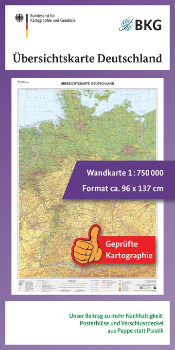 Image du produit Carte générale de l'Allemagne 1:750000 plano