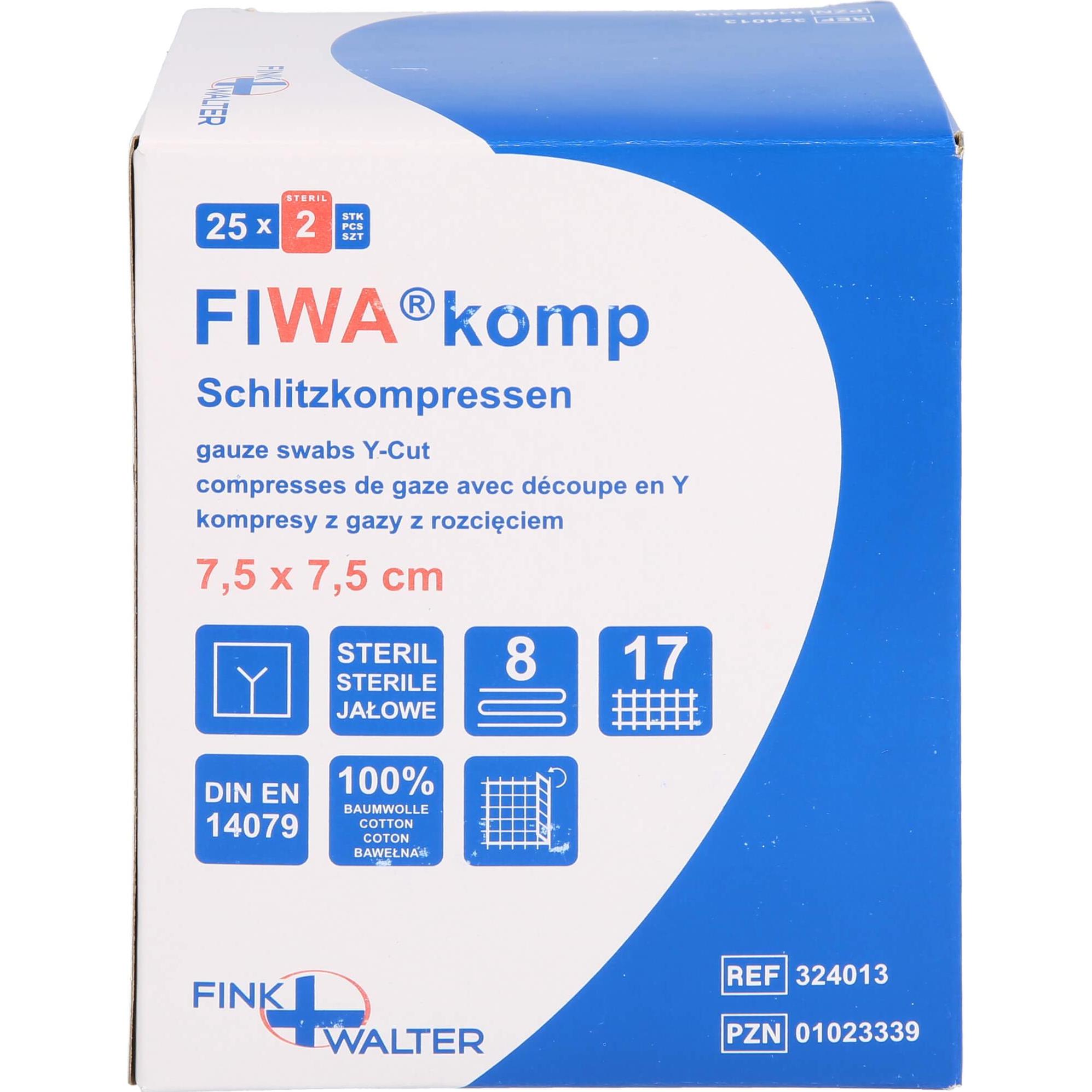 Thumbnail - Fink & Walter, Verbandsmaterial, SCHLITZKOM 7.5X7.5 STE 8FA