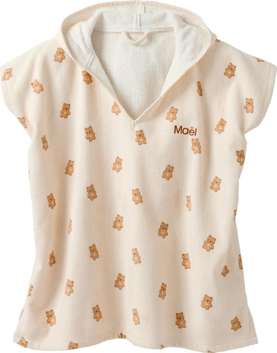 Vertbaudet Baby Badeponcho KLEINER BÄR aus Recycling-Baumwolle