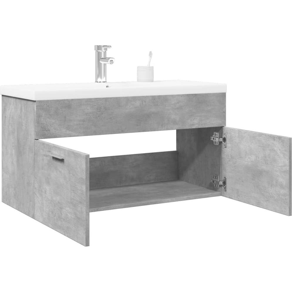 VidaXL, Badmöbelset, Waschbeckenunterschrank Wand Unterschrank Badschrank mit Einbaubecken
